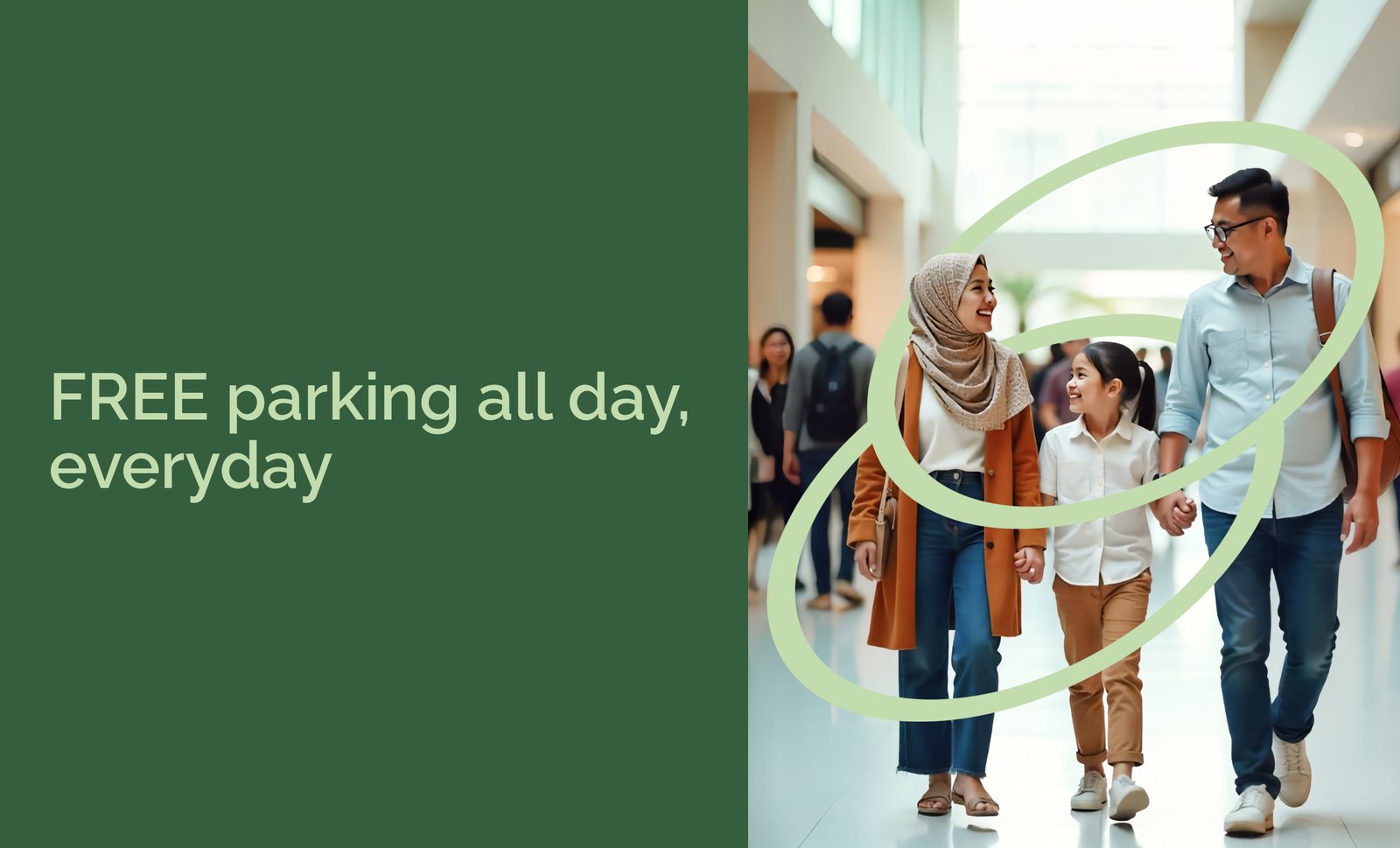 Free parking all day, every day